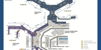 Vancouver canada sân bay bản đồ