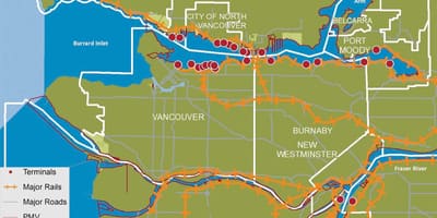 Bản đồ của thành phố của bắc vancouver