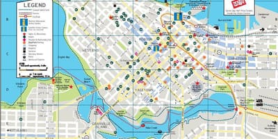 Vancouver canada hấp dẫn, bản đồ
