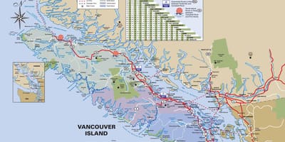 Vancouver đảo bản đồ đường cao tốc