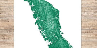 Bản đồ vancouver đảo nghệ thuật