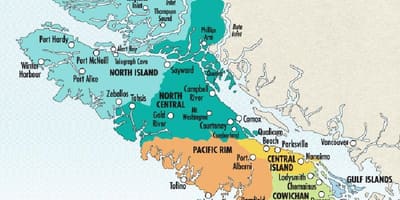 Bản đồ của đảo vancouver rượu