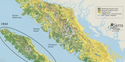 Rừng nhiệt đới vancouver đảo bản đồ
