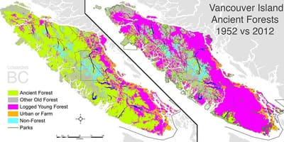Bản đồ của đảo vancouver vương miện đất
