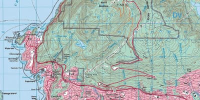 Bản đồ của vancouver địa hình