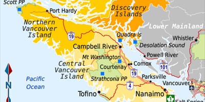 Bản đồ của vancouver, đi du lịch