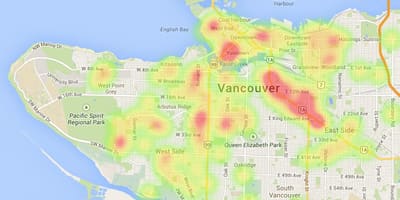 Bản đồ thành phố của vancouver bc