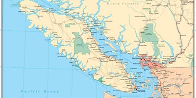 Bản đồ của vancouver véc tơ