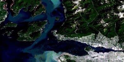 Bản đồ của vancouver vệ tinh