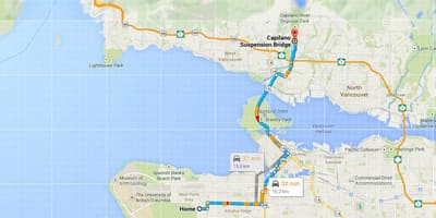 Bản đồ của vancouver cầu