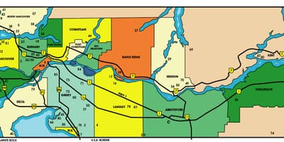 Bản đồ hạ liền british columbia