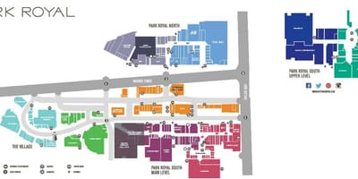Vancouver trung tâm mua sắm bản đồ