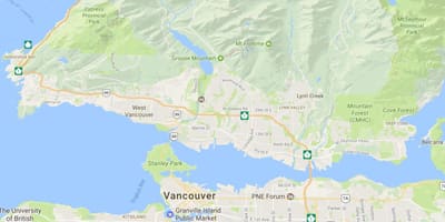 Vancouver đảo núi bản đồ