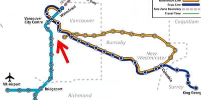 Bản đồ của vancouver tàu phủ