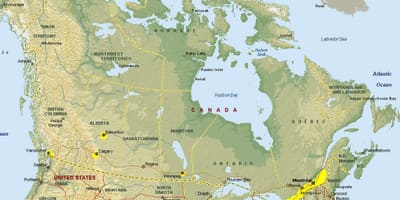 Bản đồ của vancouver qua biên giới